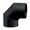 Chaminé curva 90° MK NERO, aço, preto, Ø150, Espessura 2mm