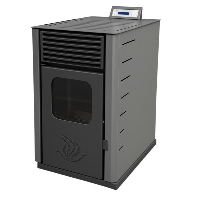 Salamandra a pellets Mytherm Angela TA 25 cinzento, 25kW - Produtos para comparar