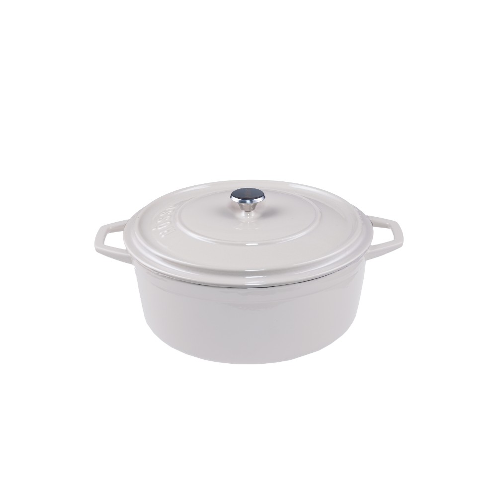 Panela funda de ferro fundido Hosse, Ivory, Ф12 | Panela de ferro fundido |  |