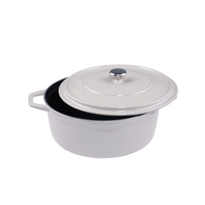 Panela funda de ferro fundido Hosse, Ivory, Ф20 - Panela de ferro fundido