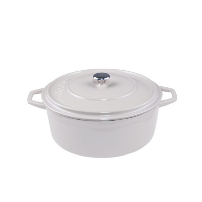 Panela funda de ferro fundido Hosse, Ivory, Ф20 - Panela de ferro fundido