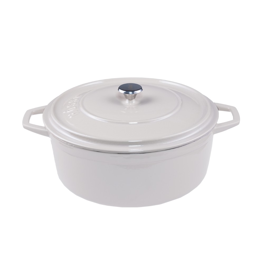 Panela funda de ferro fundido Hosse, Ivory, Ф24 | Panela de ferro fundido |  |