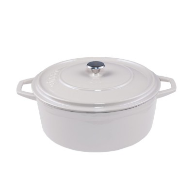 Panela funda de ferro fundido Hosse, Ivory, Ф24 - Panela de ferro fundido