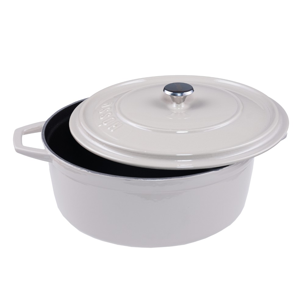 Panela funda de ferro fundido Hosse, Ivory, Ф28 | Panela de ferro fundido |  |