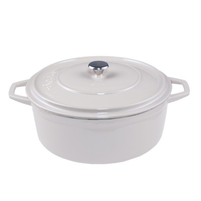 Panela funda de ferro fundido Hosse, Ivory, Ф28 - Panela de ferro fundido