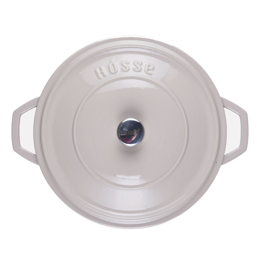 Panela rasa de ferro fundido Hosse, Ivory, Ф28 | Panela de ferro fundido |  |
