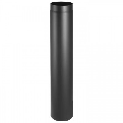 Tubo de chaminé em aço preto PARKANEX, reto, comprimento 1m, Ø130, Espessura 2mm - Chaminés curvas