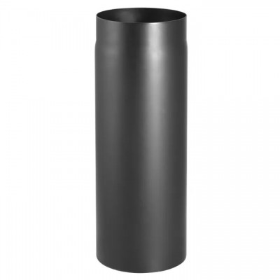 Tubo de chaminé em aço preto PARKANEX, reto, comprimento 0.5m, Ø130, Espessura 2mm - Chaminés curvas