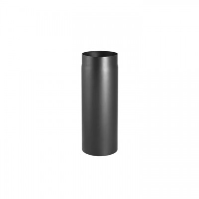 Tubo de chaminé em aço preto PARKANEX, reto, comprimento 0.5m, Ø150, Espessura 2mm - Chaminés curvas