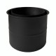 Roseta de chaminé dupla MK NERO, aço, preto, 115mm, Ø130 | Chaminés curvas | Chaminés |