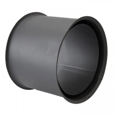 Roseta de chaminé dupla PARKANEX, aço, preto, 115mm, Ø150, Espessura 2mm - Chaminés curvas
