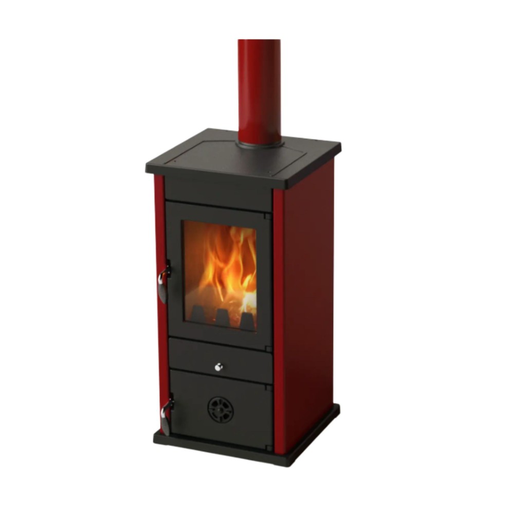 Salamandra a lenha para aquecimento central MBS Thermo Vesta Red, 11.2kW