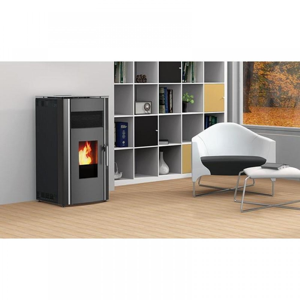 Salamandra a pellets Alfa Plam Luca, Preto, 8 kW | Salamandras a lenha com ventilação | Salamandras a pellets |