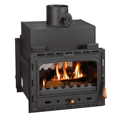 Lareira a lenha Prity 2C, ferro fundido, 16kW - Lareiras