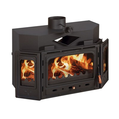 Lareira a lenha Prity TC, ferro fundido, 16kW - Lareiras