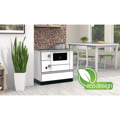 Fogão à lenha Alfa Plam Alfa 90 H Favorit Branco, 6.4kW - Fogões a lenha
