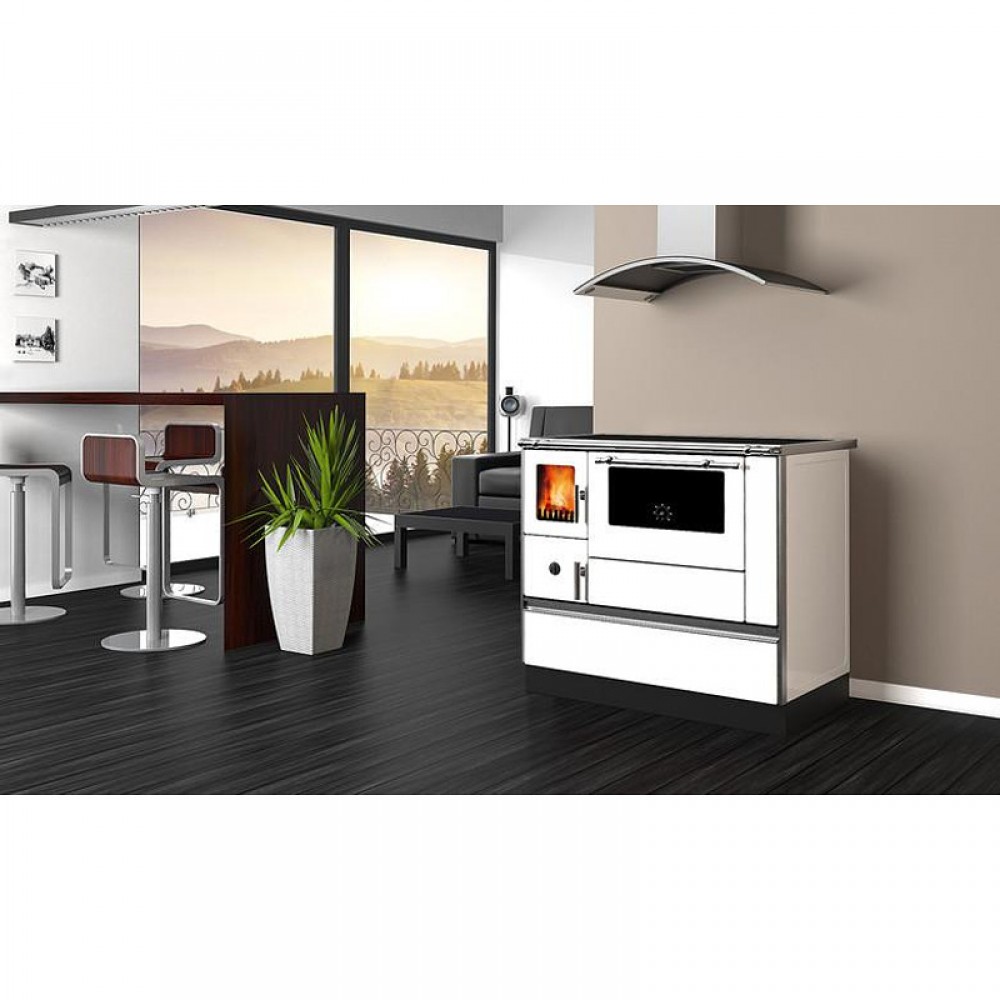 Fogão à lenha Alfa Plam Dominant 90H Branco, 6.5kW | Fogões a lenha | Lenha |