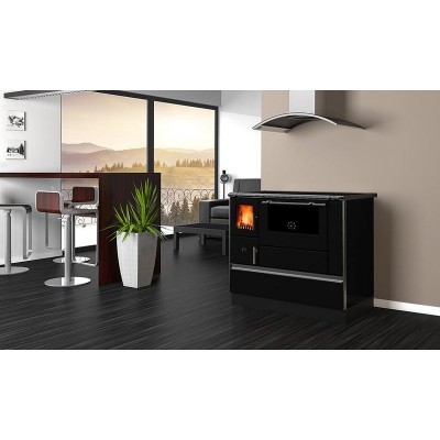 Fogão à lenha Alfa Plam Dominant 90H Antracito, 6.5kW - Fogões a lenha