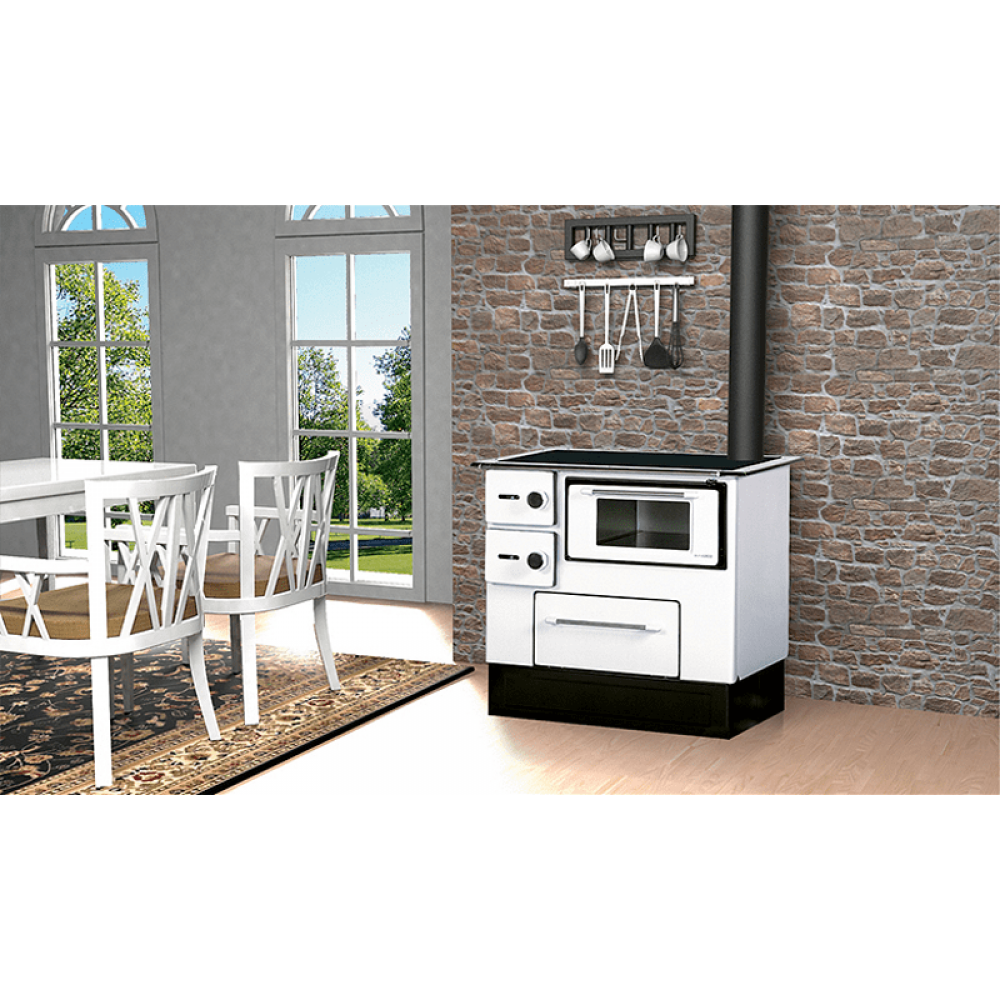 Fogão à lenha Alfa Plam Regular 46 Branco Certo, 5kW | Fogões a lenha | Lenha |