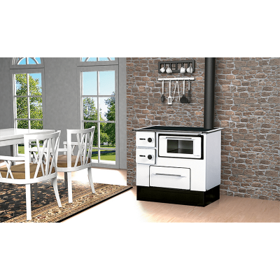 Fogão à lenha Alfa Plam Regular 46 Branco, 5kW - Fogões a lenha