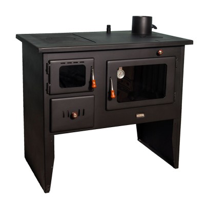 Fogão à lenha para aquecimento central Prity 1P41 W12, 16.1kW - Fogões a lenha