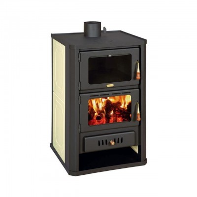 Salamandra a lenha para aquecimento central com forno Prity FG W15, 19.8kW - Fogões à lenha para aquecimento central Prity