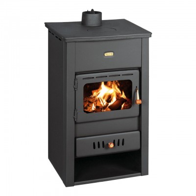 Salamandra a lenha para aquecimento central com forno Prity K2 CP W10 com ferro fundido, 13.3kW - Fogões à lenha para aquecimento central Prity