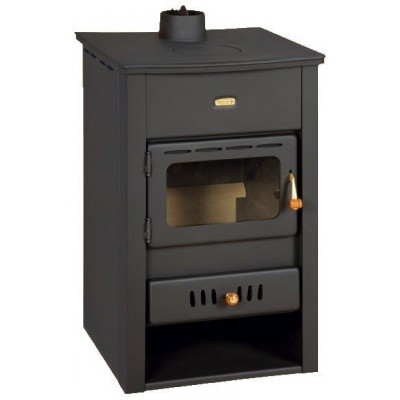 Salamandra a lenha para aquecimento central com forno Prity K2 CP W10 com ferro fundido, 13.3kW - Fogões à lenha para aquecimento central Prity