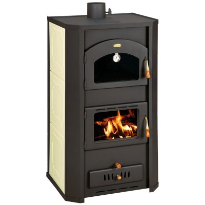 Salamandra a lenha para aquecimento central com forno Prity FG W20, 23.8kW - Salamandras a lenha para aquecimento central Prity
