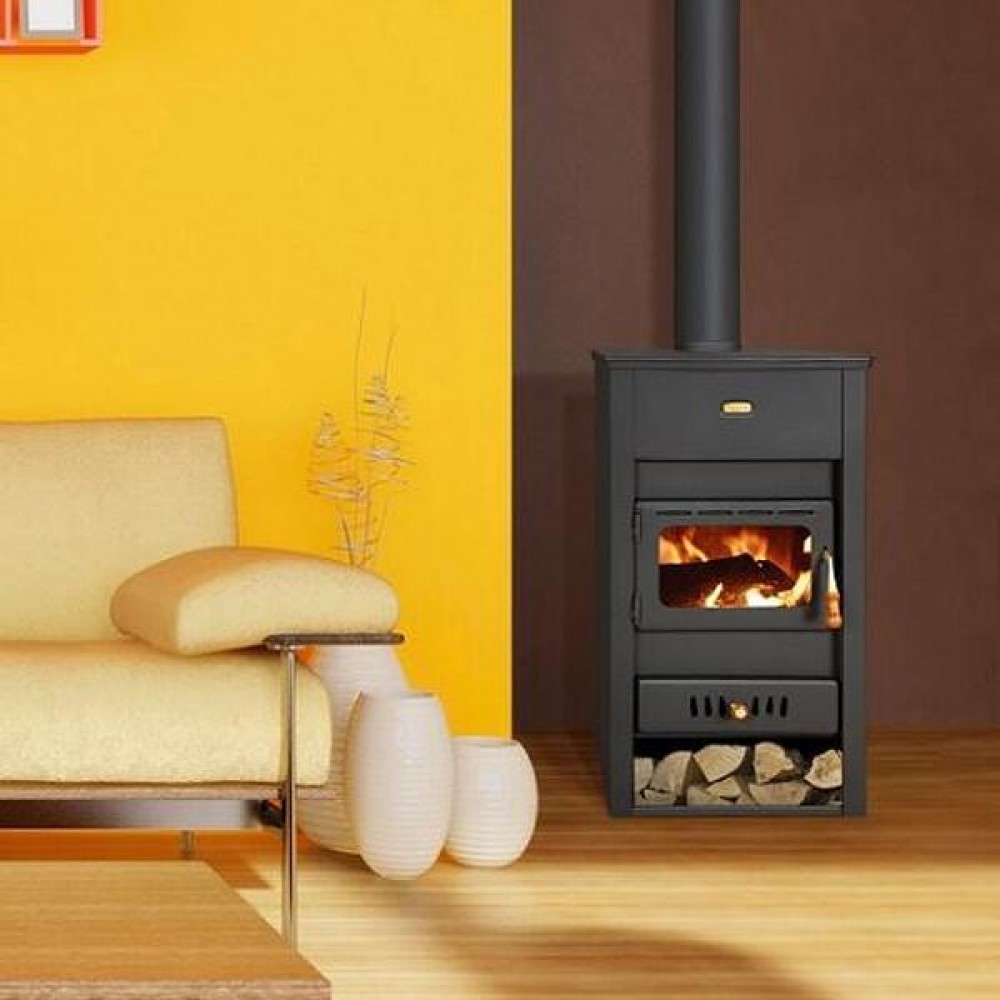 Salamandra a lenha Prity K2 CP com ferro fundido, 10,4kW | Salamandras ferro fundido a lenha  | Salamandras a lenha |