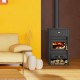 Salamandra a lenha Prity K2 CP com ferro fundido, 10,4kW | Salamandras ferro fundido a lenha  | Salamandras a lenha |