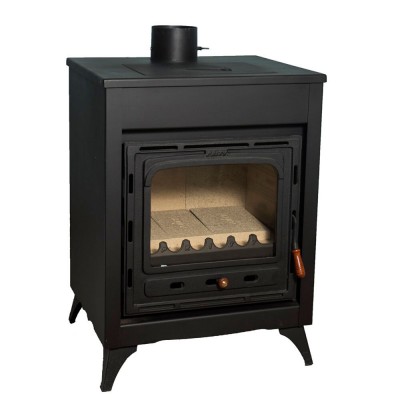 Salamandra a lenha Prity CMR com porta em ferro fundido, 15kW - Produtos para comparar