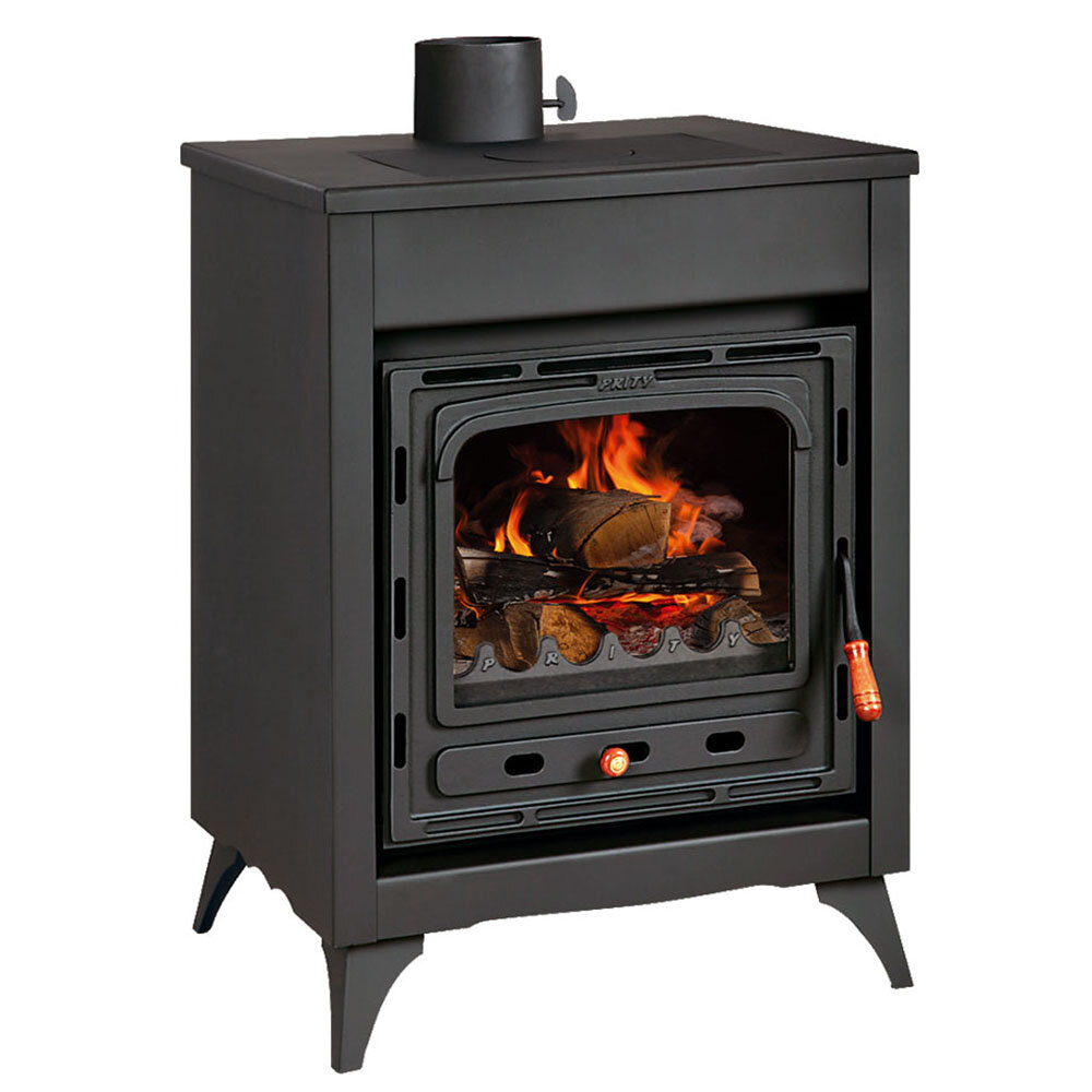 Salamandra a lenha Prity CMR com porta em ferro fundido, 15kW | Salamandras ferro fundido a lenha  | Salamandras a lenha |
