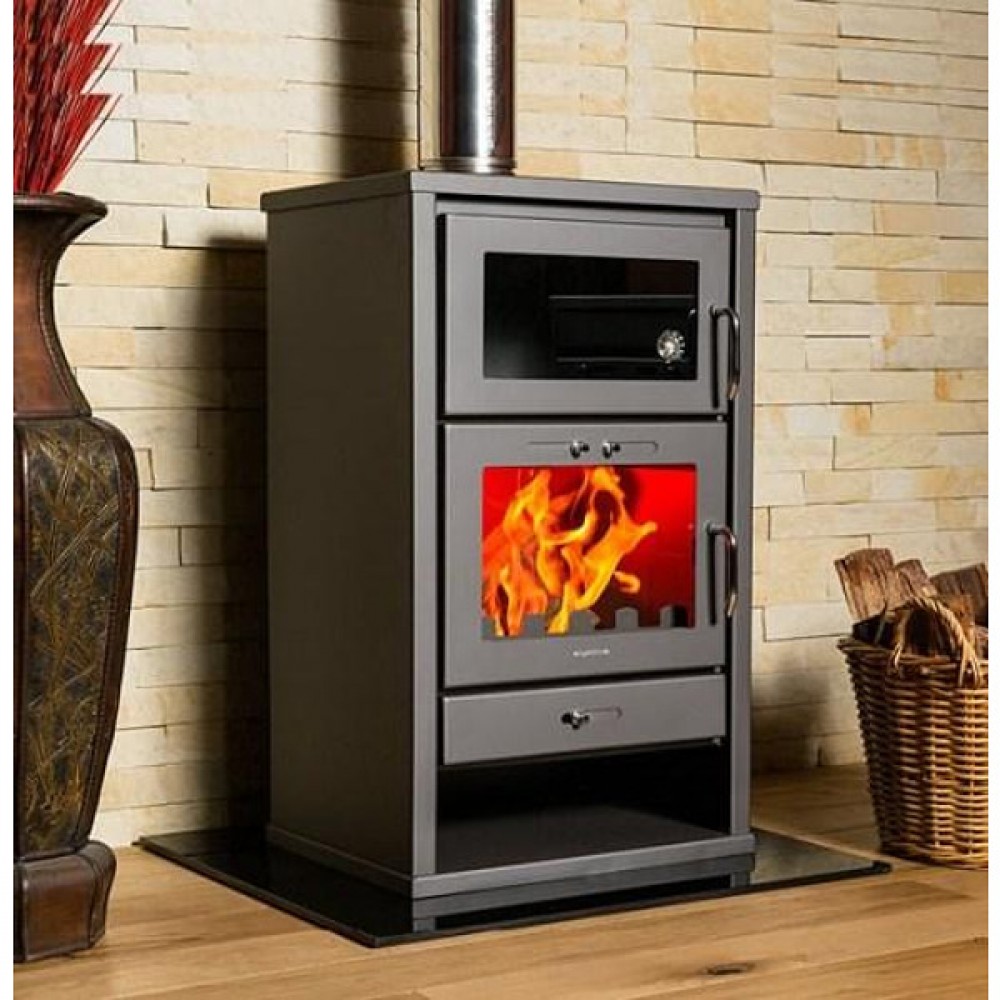 Wood burning boiler stove with oven BALKAN ENERGY Triumph FB 21, 14kW | Multi Fuel Stoves With Back Boiler | Stoves |