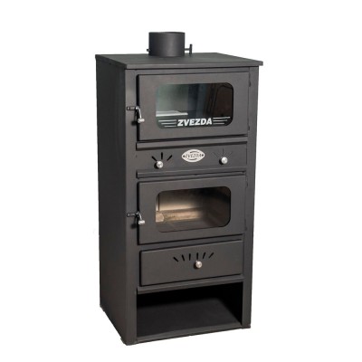 Wood burning stove with oven Zvezda MF 10, 7.6kW, Log - Salamandras a lenha com forno