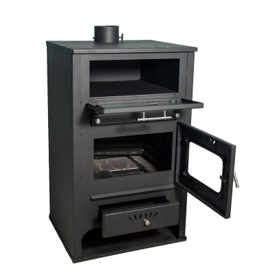 Salamandra a lenha para aquecimento central com forno Zvezda GF VR 16, 15.4kW - Fogões a lenha
