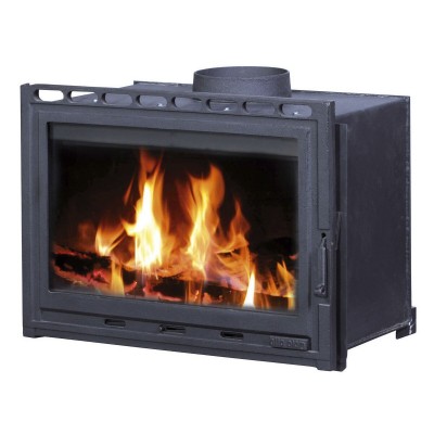 Lareira a lenha Alfa Plam FKU, ferro fundido, 11kW - Lareiras