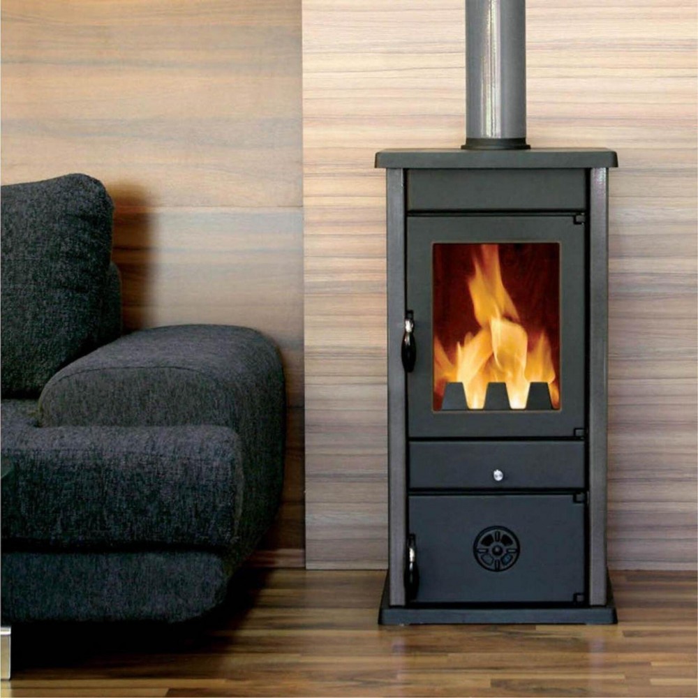 Salamandra a lenha para aquecimento central MBS Thermo Vesta Preto, 9kW | Salamandras a lenha para aquecimento central | Salamandras a lenha |