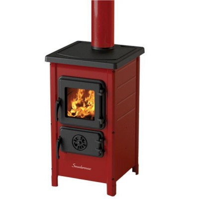 Salamandra a lenha MBS Happy 6kW Vermelho - Produtos para comparar