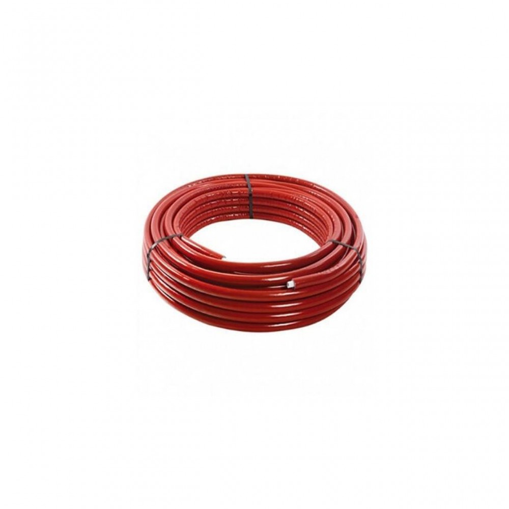 Tubo multicamada Pex/Al/Pex com isolamento vermelho | Instalação | Radiadores |