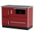 Fogão à lenha para aquecimento central Alfa Plam Alfa Term 35 Vermelho-Direita, 32kW