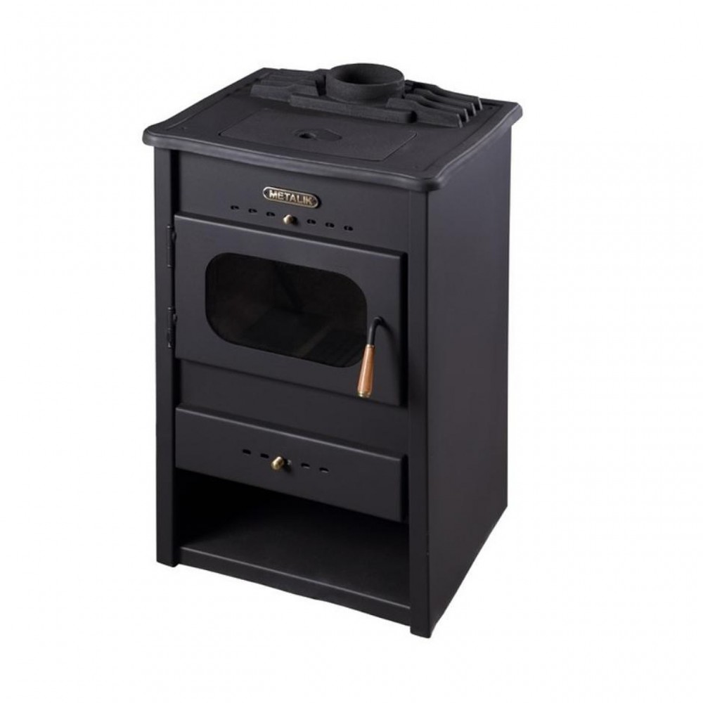 Salamandra a lenha Metalik com ferro fundido , 9.6 kW | Salamandras a lenha com ventilação | Salamandras a lenha |