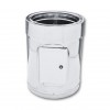 Elemento de inspeção de parede dupla, aço inoxidável AISI 304, reto, isolado, Ф150-200