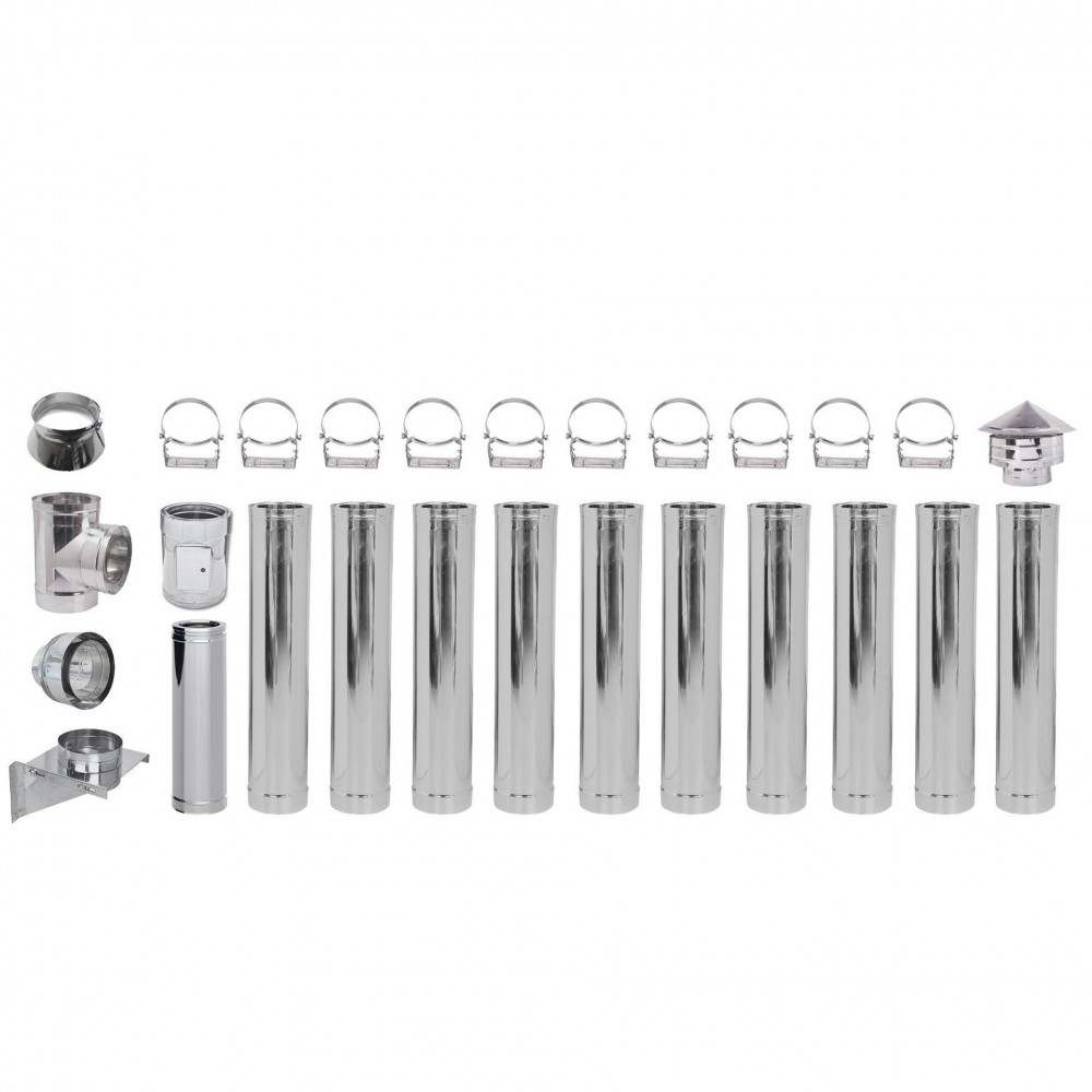 Kit de chaminé Aço inoxidável isolado Ф150 (diâmetro interno), 11,7m | Kit Chaminé | Chaminés |