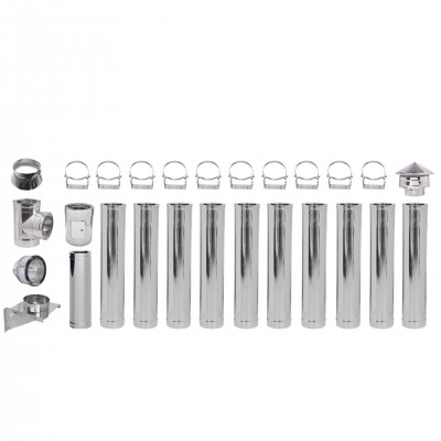 Kit de chaminé Aço inoxidável isolado Ф180 (diâmetro interno), 11,7m - Produtos para comparar