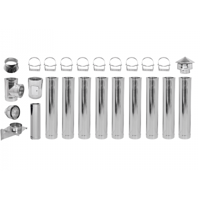 Kit de chaminé Aço inoxidável isolado Ф180 (diâmetro interno), 10,7m - Produtos para comparar