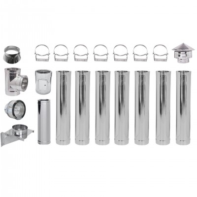 Kit de chaminé Aço inoxidável isolado Ф180 (diâmetro interno), 8,7m - Produtos para comparar