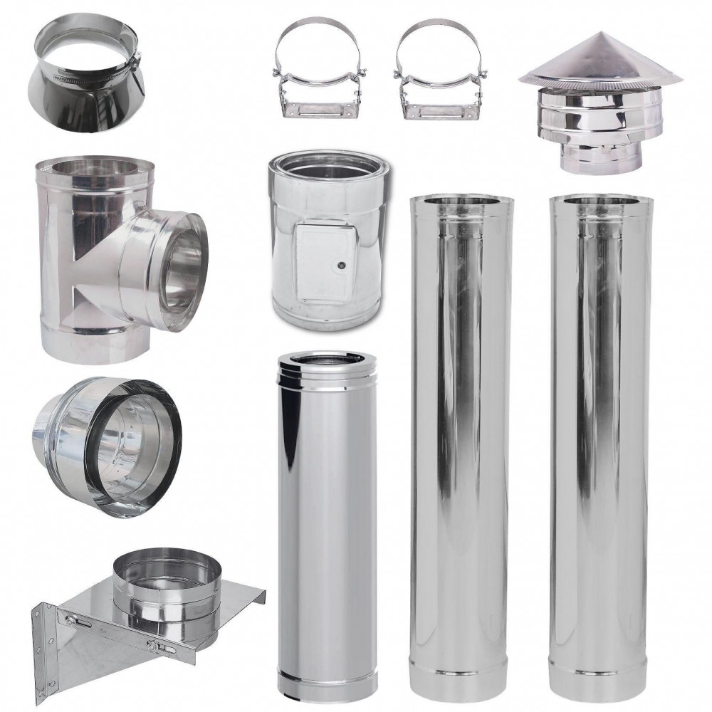 Kit de chaminé Aço inoxidável isolado Ф180 (diâmetro interno), 3,7m | Kit Chaminé | Chaminés |
