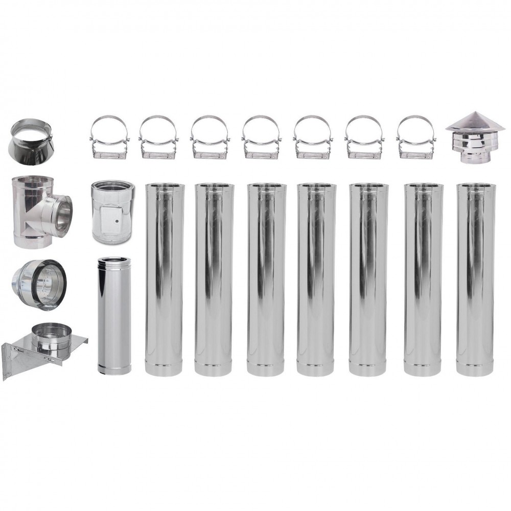 Kit de chaminé Aço inoxidável isolado Ф200 (diâmetro interno), 8,7 m | Kit Chaminé | Chaminés |