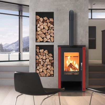 Salamandra a lenha Verso Theia, 9kW - Verso